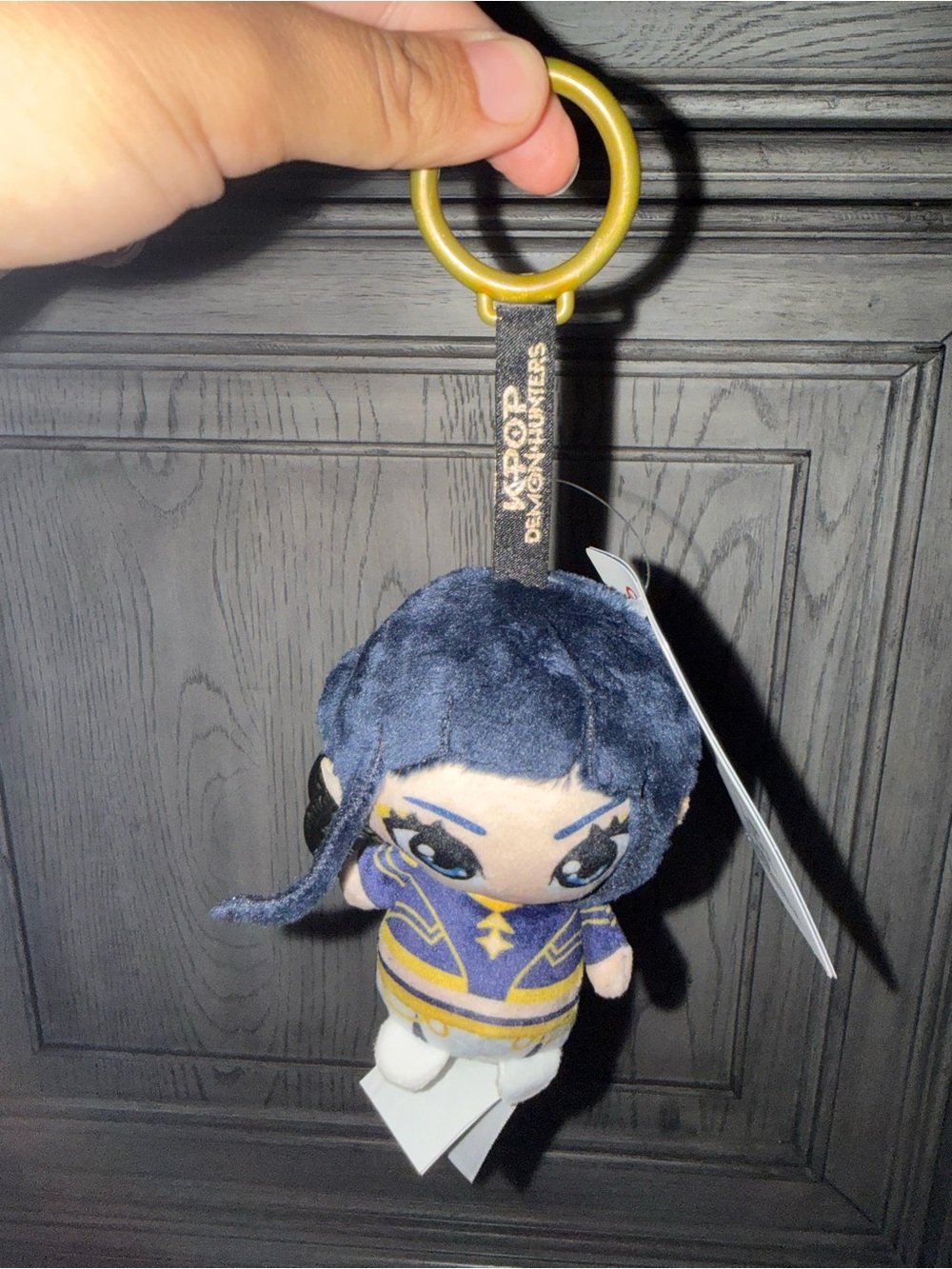 Navy Plush Keychain - Navy and Purple Kids Toy